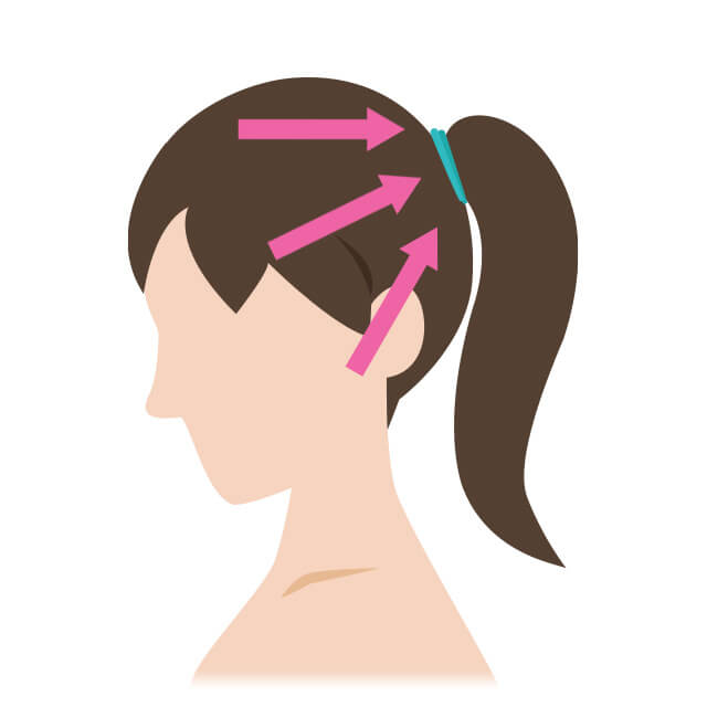 牽引性脱毛症はヘアゴムなどで地肌が強い力で引っ張られることが原因