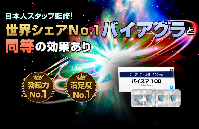 バイスマはバイアグラと同等の効果