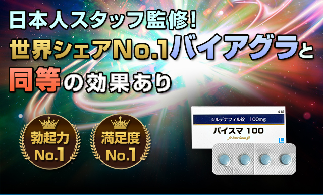 バイスマはバイアグラと同等の効果