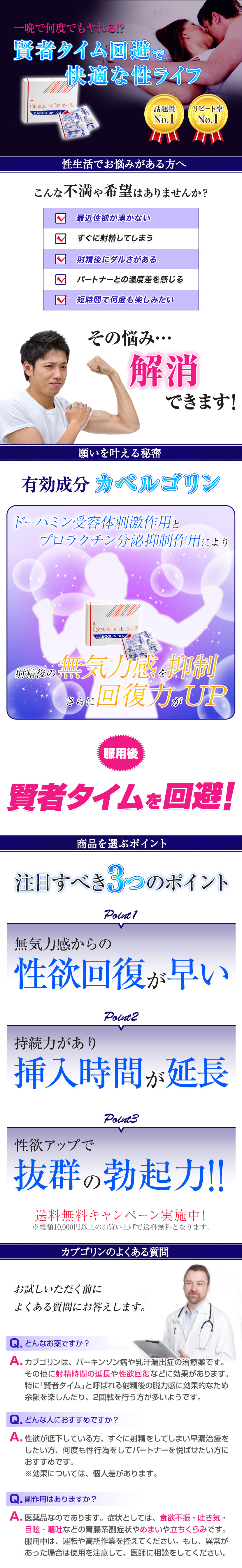 カブゴリンの効果