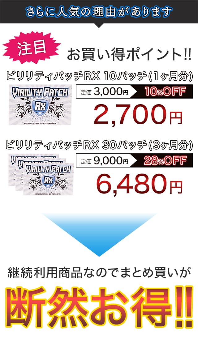 まとめ買いがお得なのが人気の理由