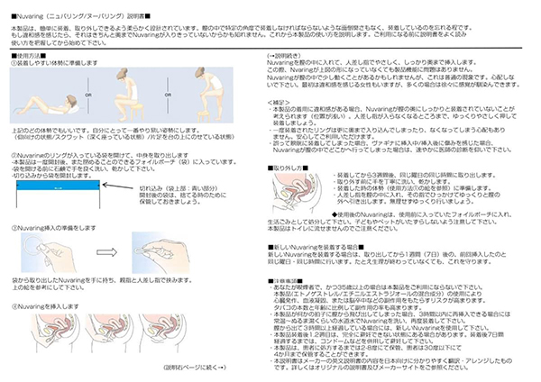 ヌーバリング(避妊リング)の使い方